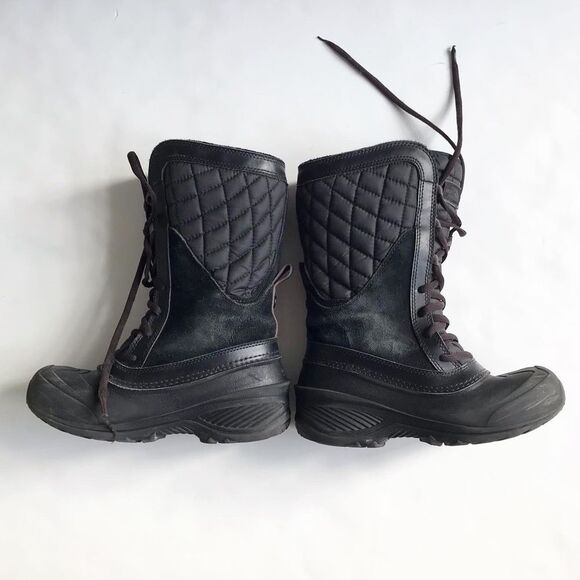 The North Face Girls Shellista waterproof boots GUC- wear on heels size 3 youth - Picture 2 of 10